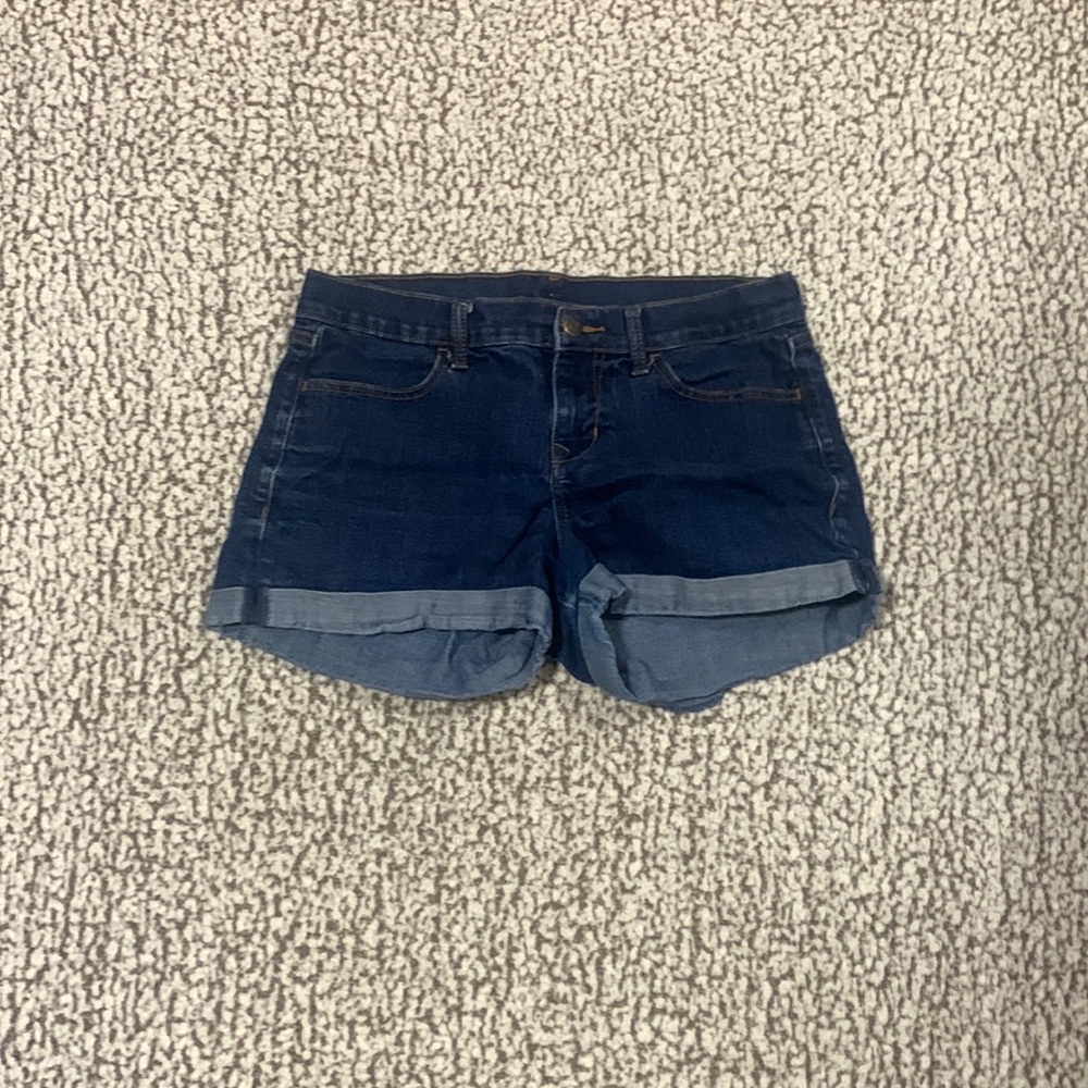 Blue denim shorts